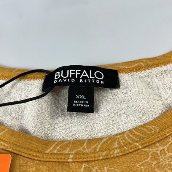 Buffalo David Bitton Womens XXL Floral Outline French Terry Short Sleeve Top NWT - Picture 6 of 7